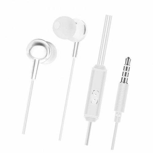 Наушники внутриканальные HOCO M14 Inital Sound, микрофон, кабель 1.2м, цвет: белый (1/30/300)
