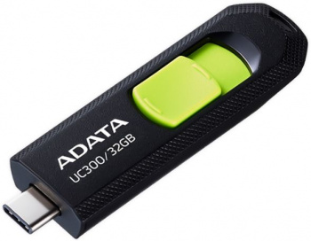 USB 3.2  32GB  A-Data  UC300  чёрный/зелёный