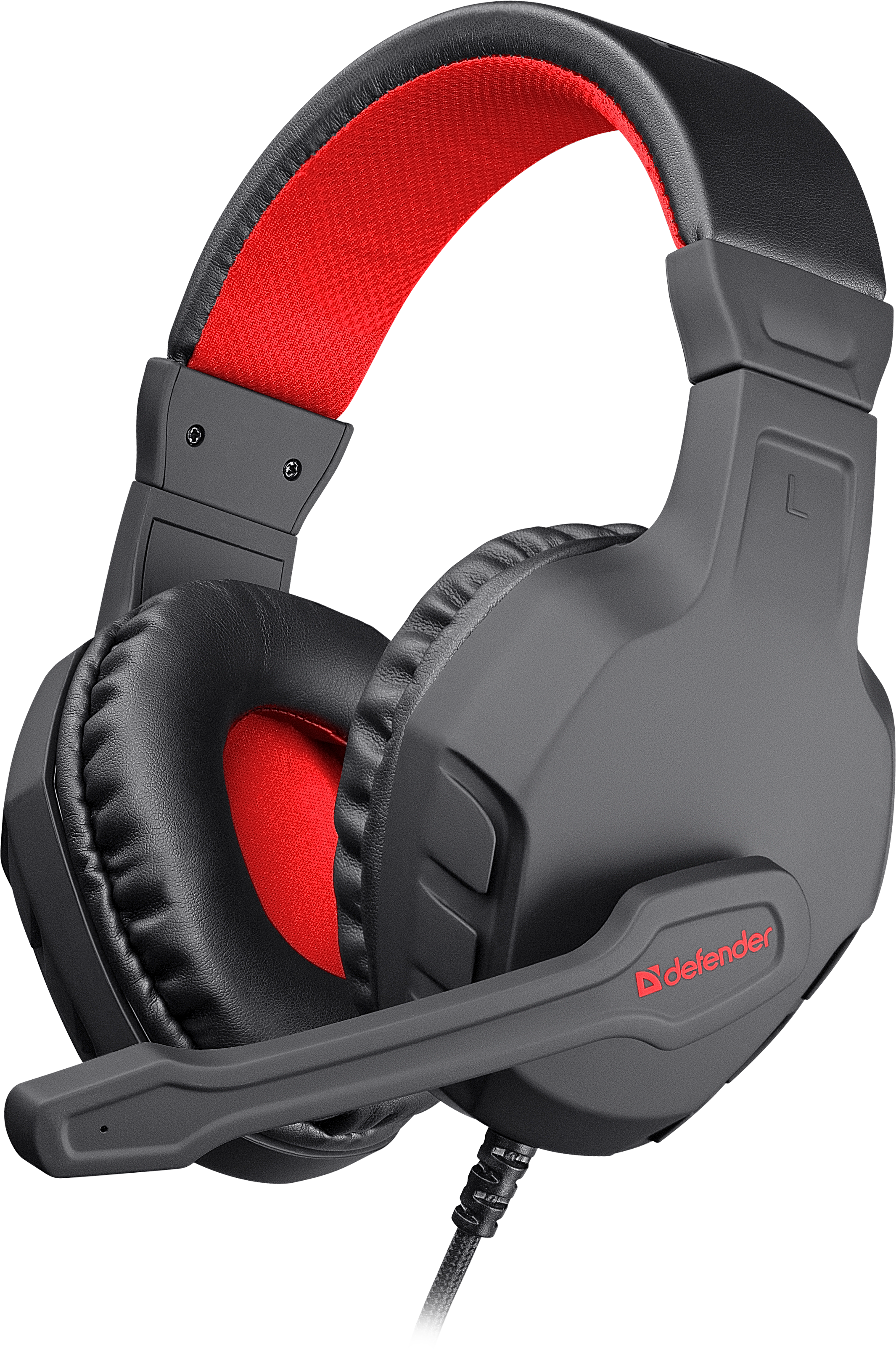 Гарнитура игровая DEFENDER Сujo провод 2м, черный/красный (1/16)