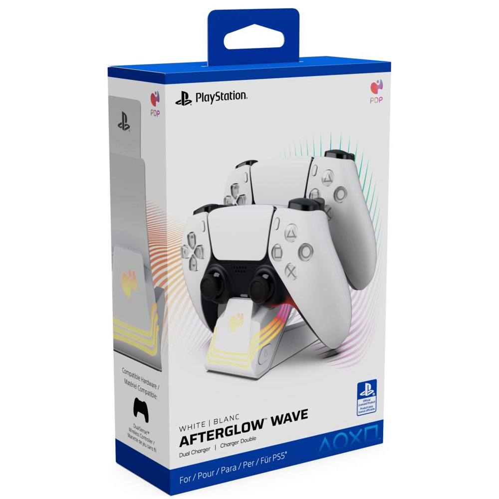Зарядная станция PS5 Afterglow Wave Dual Charger PDP - White
