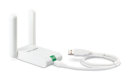 Wi-Fi адаптер TP-LINK TL-WN822N, беспроводной, станд.N, 802.11n,2съем.антены, USB 2.0, 300 Mb/б, бел