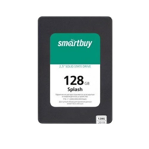Внутренний SSD  Smart Buy  128GB  Splash, SATA-III, R/W - 560/500 MB/s, 2.5", Maxio MS0902, TLC 3D N