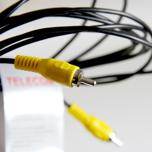 Кабель соединительный RCA (M) - RCA (M), 2 м. чёрный TELECOM (1/250)