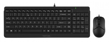 Комплект проводной Клавиатура + Мышь A4TECH Fstyler F1512, USB, черная (1/10)