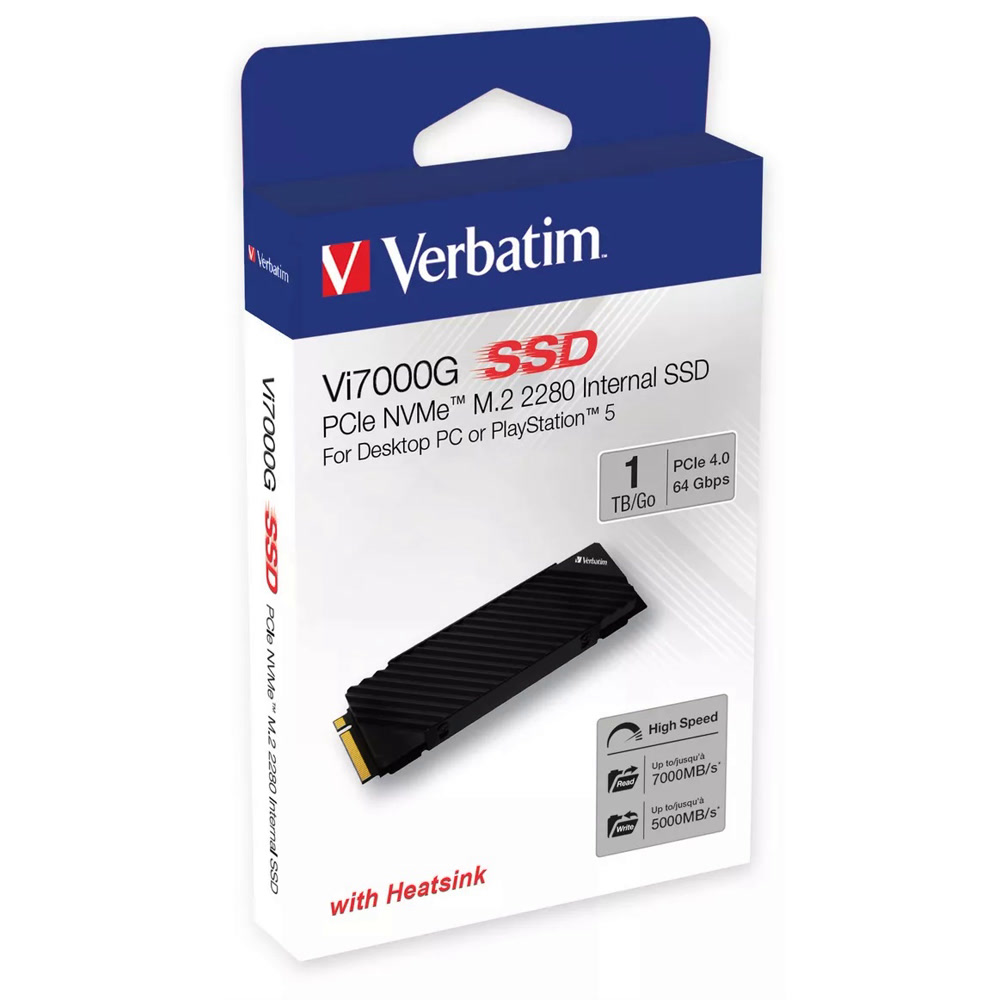 Внутренний SSD накопитель Verbatim VI7000G PCIE NVME M.2 SSD 1TB