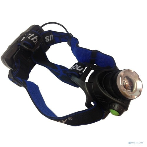 Фонарь SMARTBUY SBF-HL024 налобный, аккумуляторный, 5 Вт, 220Лм, металл, 3 режима, коллим. линза+зум