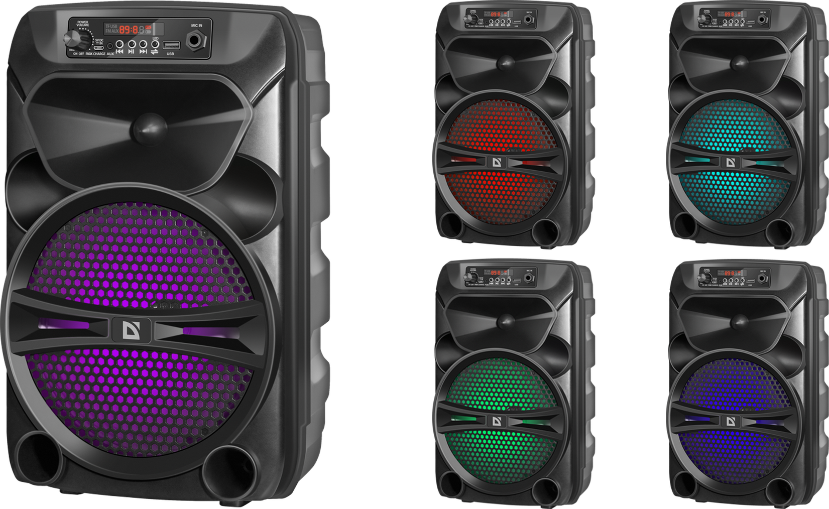 Портативная колонка напольная DEFENDER G110 12Вт, Light/BT/FM/USB/LED/AUX (1/4)