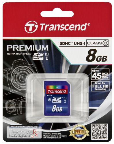 SDHC  8GB  Transcend 300S Class10
