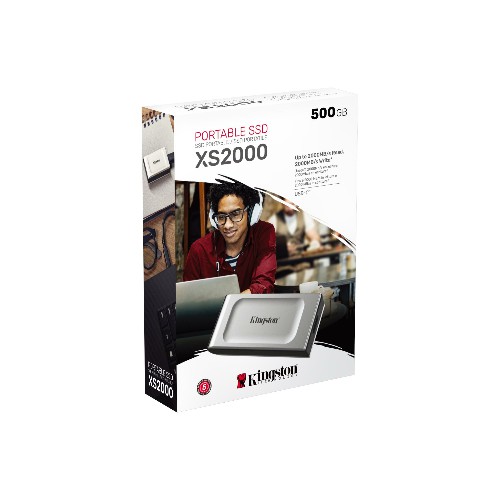 Внешний SSD  Kingston  500 GB  XS2000, серый металлик, USB 3.2 Gen 2x2, Type-C