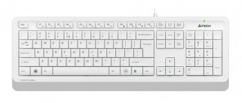 Клавиатура проводная A4TECH Fstyler FK10 USB Multimedia, белая/серая  (1/20)