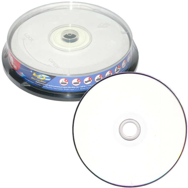 Диск BD-R 25 GB 4x Inkjet Print (MBI) CB-10 (10/100)