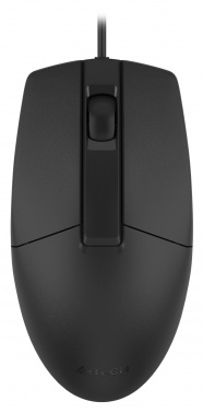 Мышь проводная A4TECH OP-330S (1000dpi) silent USB (3but), черный (1/60)