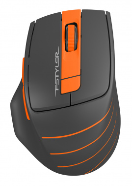 Беспроводная мышь A4TECH Fstyler FG30S (2000dpi) silent (6but), серый/оранжевый (1/60)