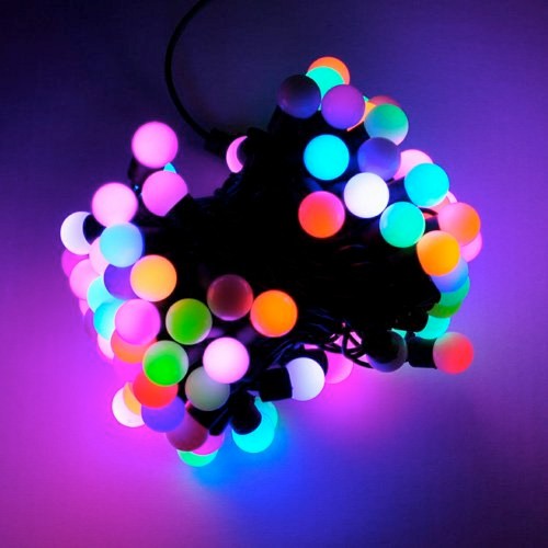 Светодиодная гирлянда КОСМОС 100 LED, мульти, 13м, мигание, удлинение до 4 шт. (1/20)