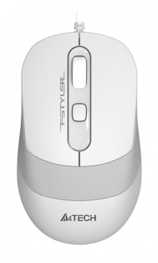 Мышь проводная A4TECH Fstyler FM10 (1600dpi) USB (3but), белый/серый (1/60)