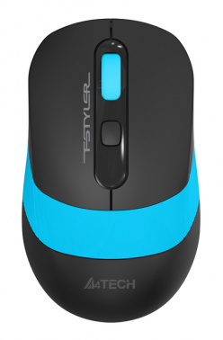 Беспроводная мышь A4TECH Fstyler FG10S (2000dpi) silent USB (4but), черный/синий (1/60)