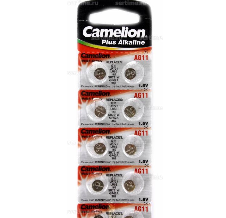Элемент питания CAMELION  AG11 (361A) LR721   (10/100/3600)