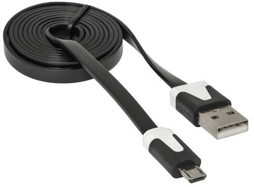 Кабель DEFENDER USB08-03P USB2.0, AM-MicroBM, 1м, черный (1/500)