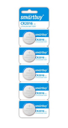 Элемент питания SMARTBUY  CR 2016  BL5   (5/100/4000)
